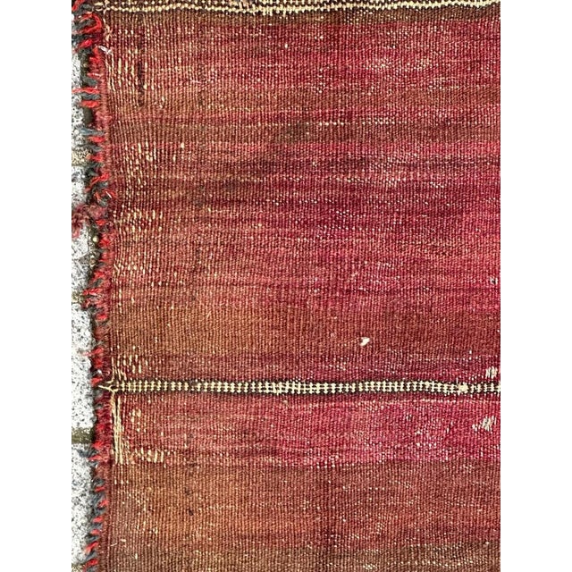 Red Antique Distressed Turkmen Tribal Rug, 1890s For Sale - Image 8 of 18