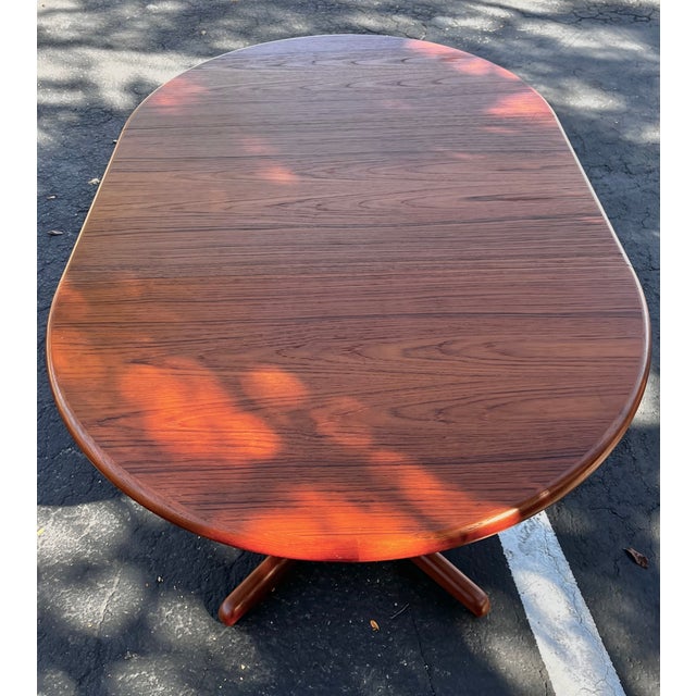 Mid Century Nordic Modern Teak Extendable Dining Table For Sale - Image 11 of 18