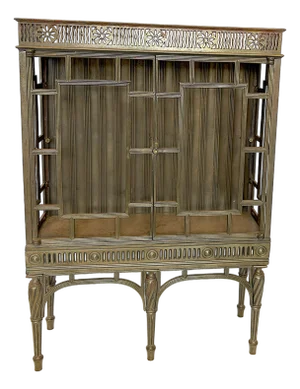 Antique French Iron Petite Display Cabinet
