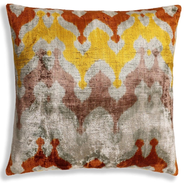 "This 20x20 inch (50x50 cm) luxury handmade silk velvet throw pillow is a refined statement piece designed for elevated...