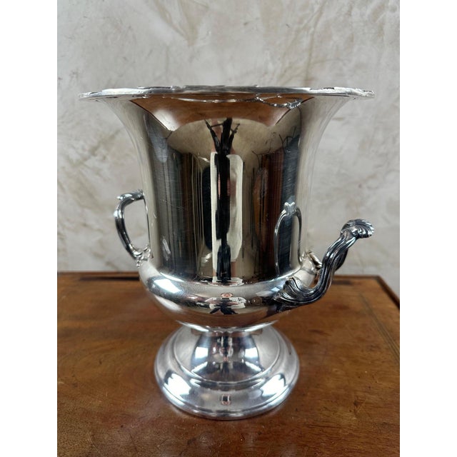 Silver Vintage Champagne Bucket, 1950 For Sale - Image 8 of 10