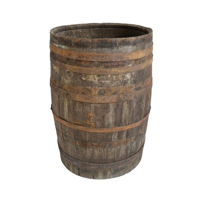 Vintage Wood & Iron Barrel For Sale In Los Angeles - Image 6 of 6