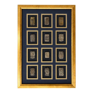 Framed Collection of Late 19th Twelve Antique and Vintage Match Safes / Vesta Cases For Sale