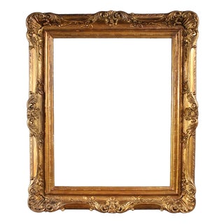 Vintage Italian Carved and Gilded Frame, 1930 For Sale