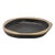 Bowl in Black Oak With Bronze Patina Brass Details by R&y Augousti For Sale