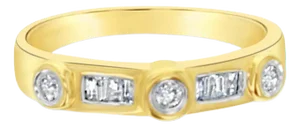 Diamond Wedding Band .26cttw 18k Yellow Gold, Size 7
