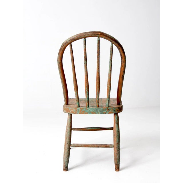 Vintage Children's Spindle Back Chair For Sale - Image 6 of 9