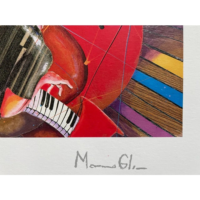 1980s Marcus Glenn Love That Jazz Glossy Signed Serio Framed Lithograph For Sale - Image 5 of 10