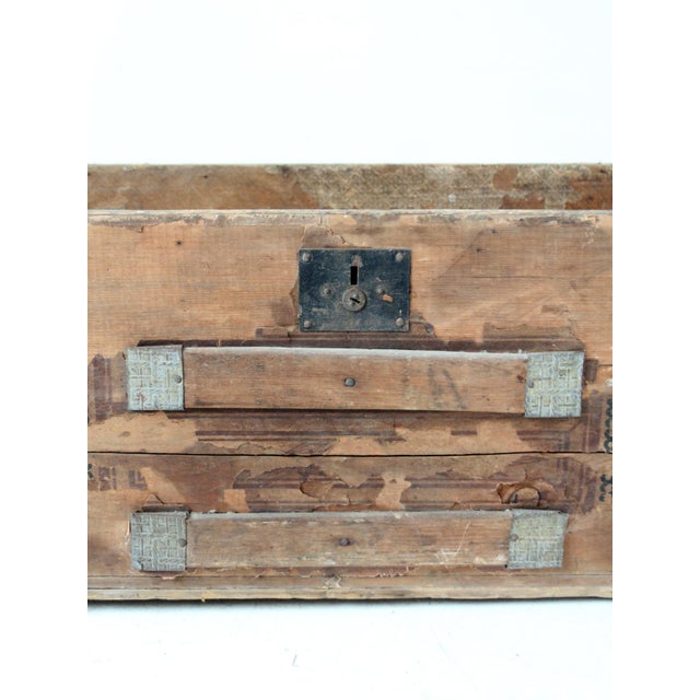 Late 19th Century Antique Trunk Base Primitive Storage Box For Sale - Image 5 of 16