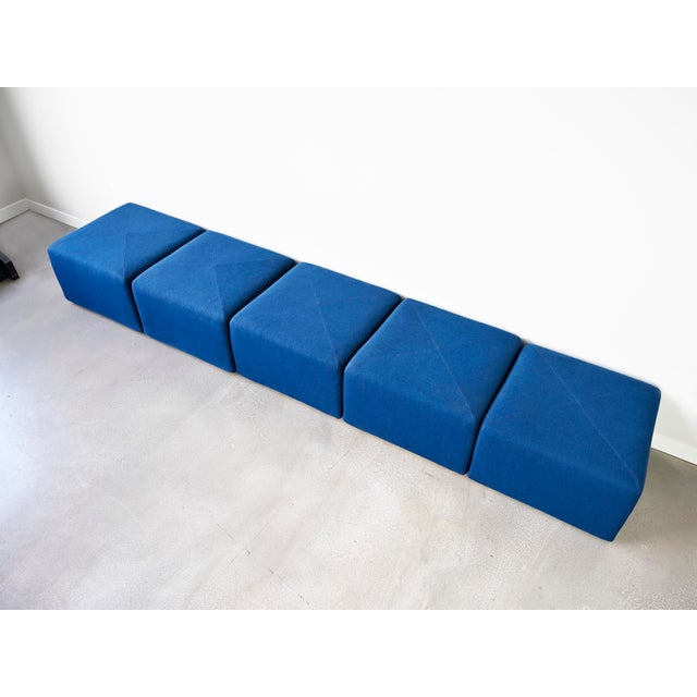 Modular Upholstered Sistema 61 Cube Seating by Giancarlo Piretti for Anonima Castelli - Set of 5 For Sale In Detroit - Image 6 of 15