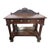 Antique Empire (mid-late 1800s) sidebar with a leather-topped pullout serving/desk surface and mirrored underside....