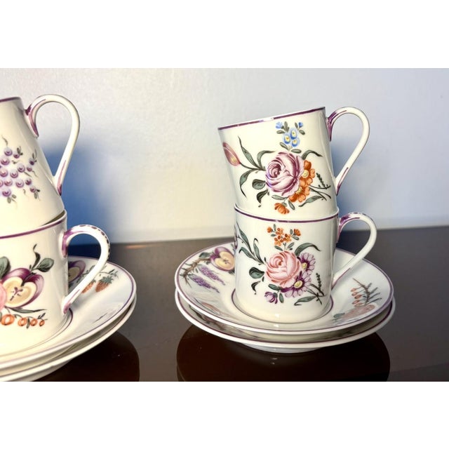 Coffee Cups and Saucers from Mennecy‑Villeroy, Set of 18 For Sale - Image 16 of 18