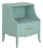 George III Raffia Bedside Table - Blue For Sale