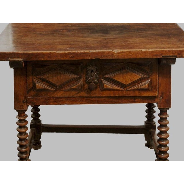 Wood Baroque Walnut Side Table For Sale - Image 7 of 12