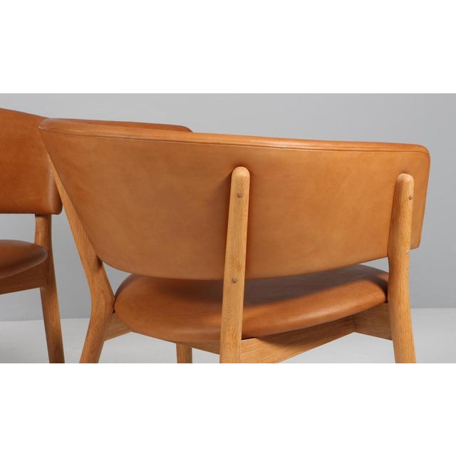 Wood Model ND82 Lounge Chairs in Full Grain Leather and Oak by Nanna Ditzel, 2010s, Set of 2 For Sale - Image 7 of 9