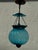 Vintage Turquoise Blue Hundi Lantern, Electrified With Canopy For Sale - Image 4 of 7