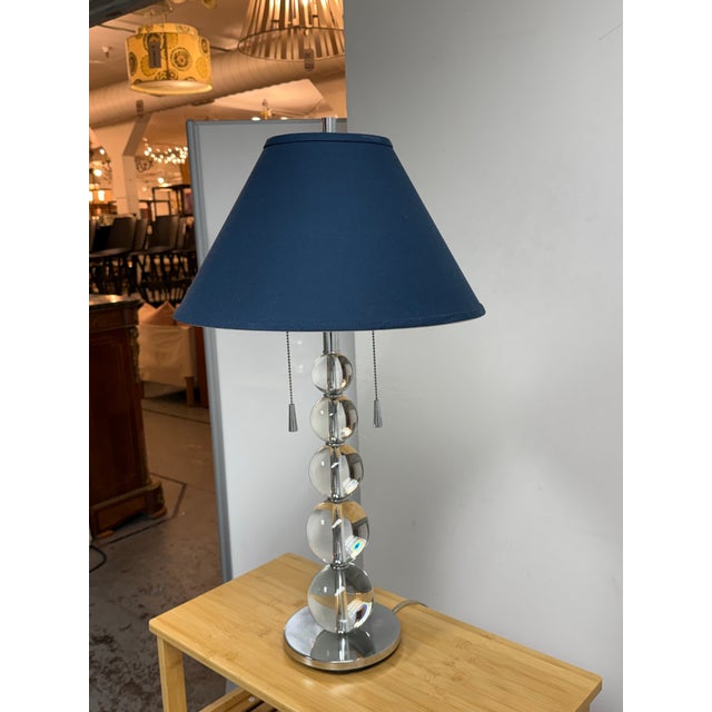 Modern Modern Stacked Glass Orb Table Lamp For Sale - Image 3 of 12