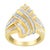 Contemporary 10K Yellow Gold Diamond Bypass Ring (1.0 cttw, H-I Color, I2-I3 Clarity) For Sale - Image 3 of 7