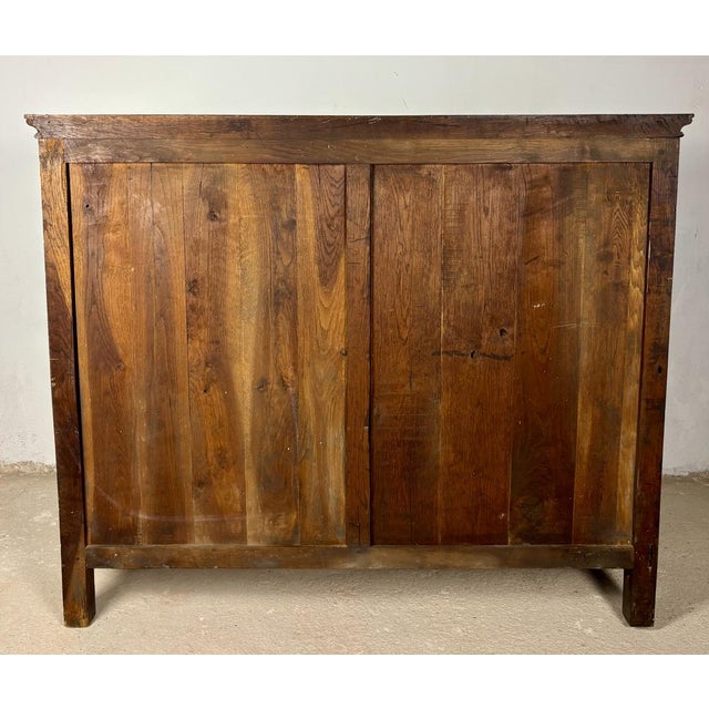 Spanish Baroque Style Carved Oak Sideboard with Iron Hardware, 1890s For Sale - Image 12 of 13