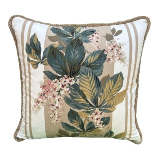 Flowering Chestnut Document Print Pillow With Down Feather Insert For Sale