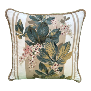 Flowering Chestnut Document Print Pillow With Down Feather Insert