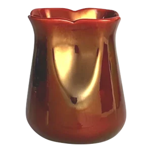 1990s Eva Zeisel Small Red Glazed Porcelain Zsolnay Vessel