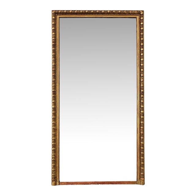 French 19th Century Tall Gold Gilt Mantel Mirror For Sale