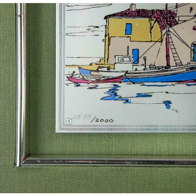 Little Port is an artwork realized by Aldo Riso. Screen print 1970s. It Includes frame. Edition of 2000. Hand signed lower...