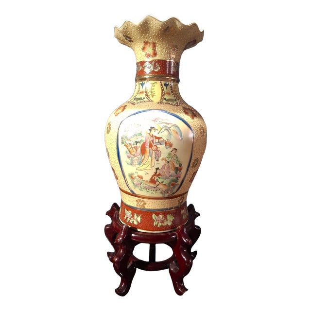 Decorative Polychrome Chinese Vase, 1890s For Sale