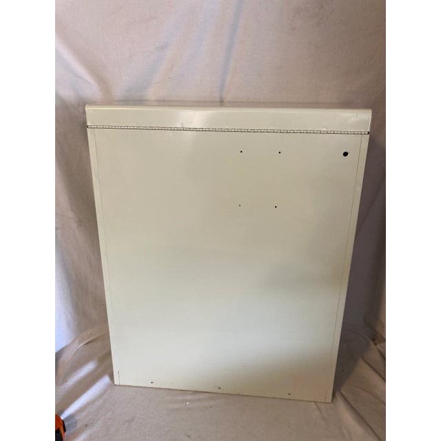 Mid-Century Modern Vintage Mid-Century Modern Industrial Eggshell Metal Medical Cabinet For Sale - Image 3 of 10