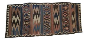 1900's N.West Persian Kilim, 3'10" X 10'2"