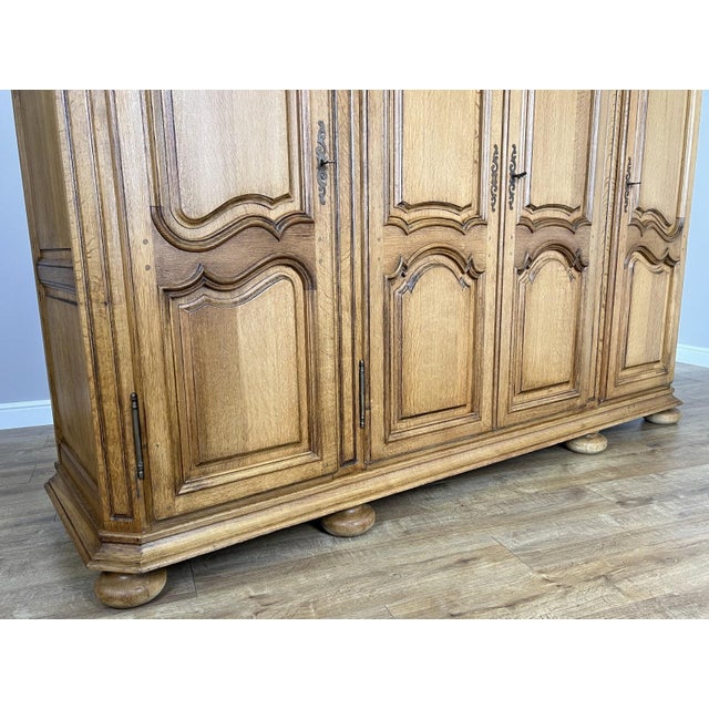 Vintage French Style Wardrobe in Oak For Sale - Image 9 of 13