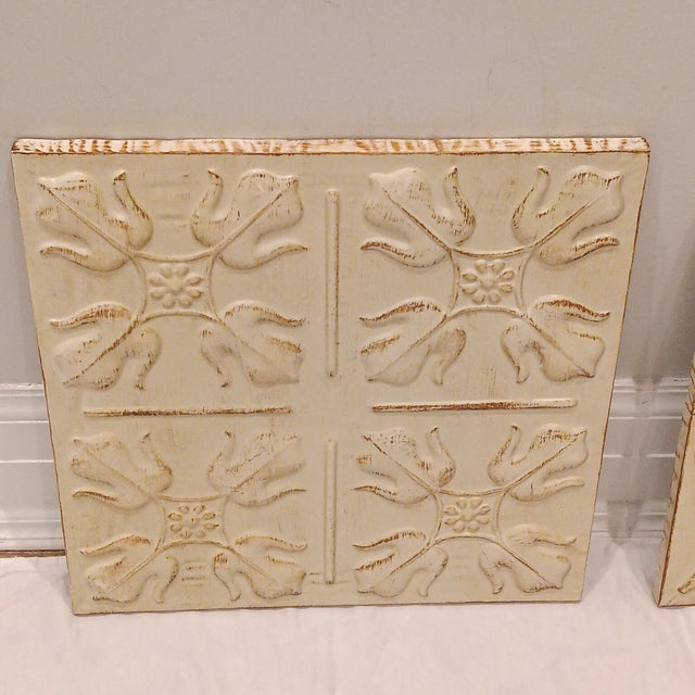 Vintage Rustic Metal Tin Ceiling Tile Wall Art For Sale In Chicago - Image 6 of 12