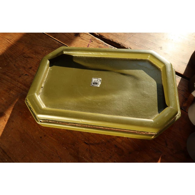 Vintage 1970s Vietnamese Ceramic Tea Set With Lacquered Tray, Hanoi – Minimalist For Sale - Image 4 of 13