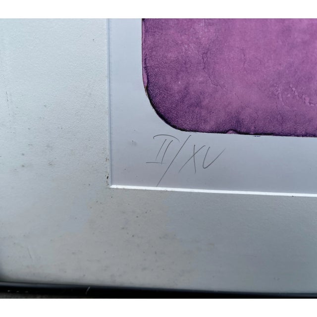 1990s Contemporary Signed Colorful Abstract Lithograph For Sale - Image 9 of 12