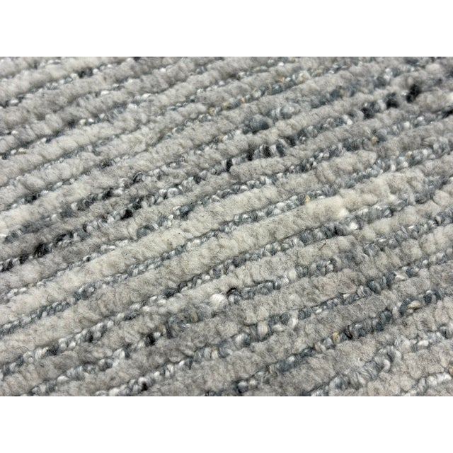 Contemporary Rh Performance Rug – 9' × 12' Marled Ocean (Attributed) | Hand-Loomed Performance Construction | Textural Contemporary Design For Sale - Image 3 of 18