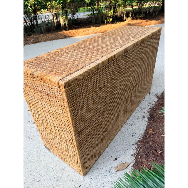 Vintage Island Style Wrapped Rattan Chest of Drawers For Sale - Image 10 of 15