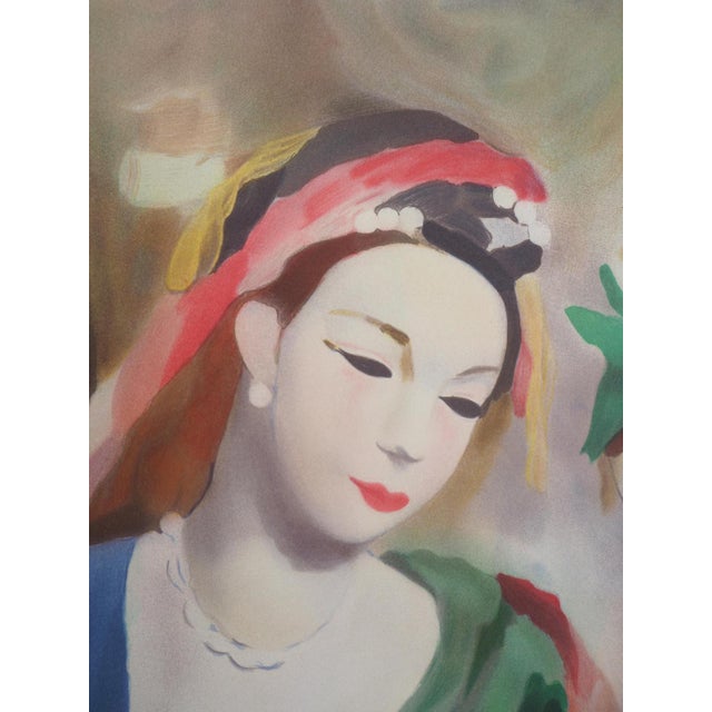 Modern Marie Laurencin, Two Young Girls, Original Signed Lithograph For Sale - Image 3 of 7