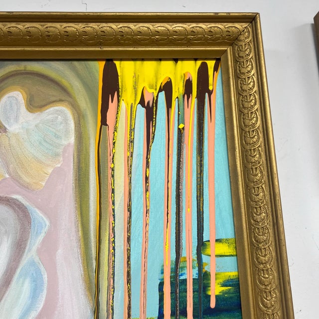 Colorful Late 20th Century Nude Abstract Painting For Sale In Charleston - Image 6 of 9