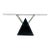 1980s Postmodern Triangle Marble Base Console Table in the Style of Massimo Vignelli . For Sale