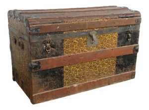Early 1900s Travel Trunk Blanket Chest