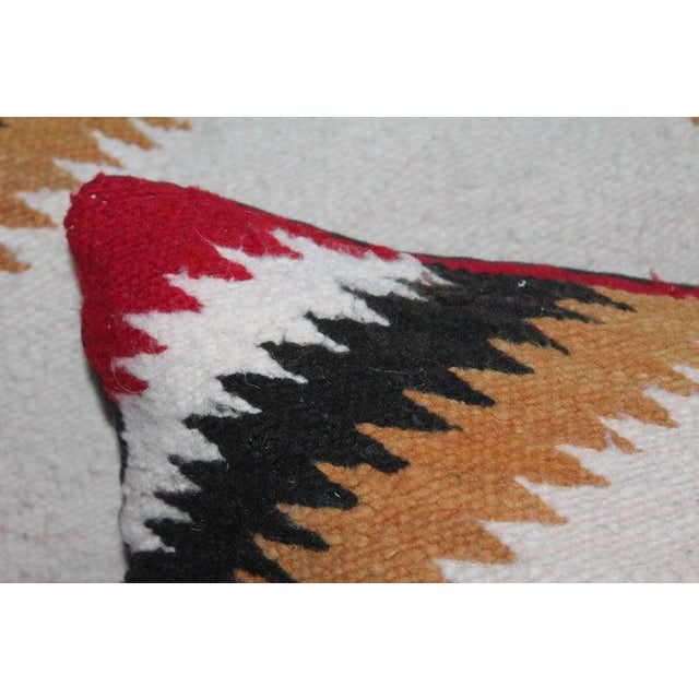 Rustic 1930s Hand Woven Saddle Blanket Pillows- Set of 3 For Sale - Image 3 of 7