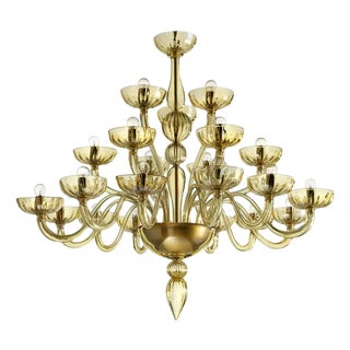 Modern Huge Champagne Murano Glass Chandelier by Simoeng For Sale