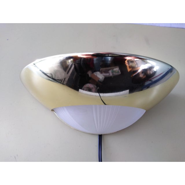 Holiday Sale 1980s Brass and Glass Sconces Lighting - a Pair For Sale - Image 12 of 13