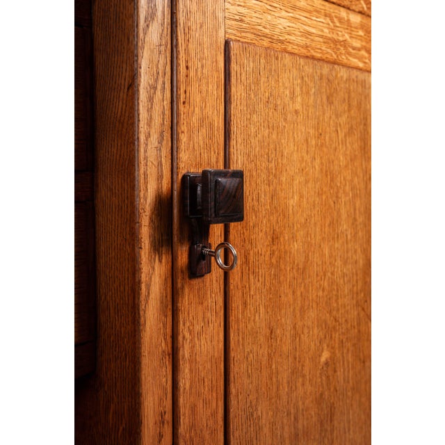 Brown Amsterdam School Cabinet, 1920s For Sale - Image 8 of 18
