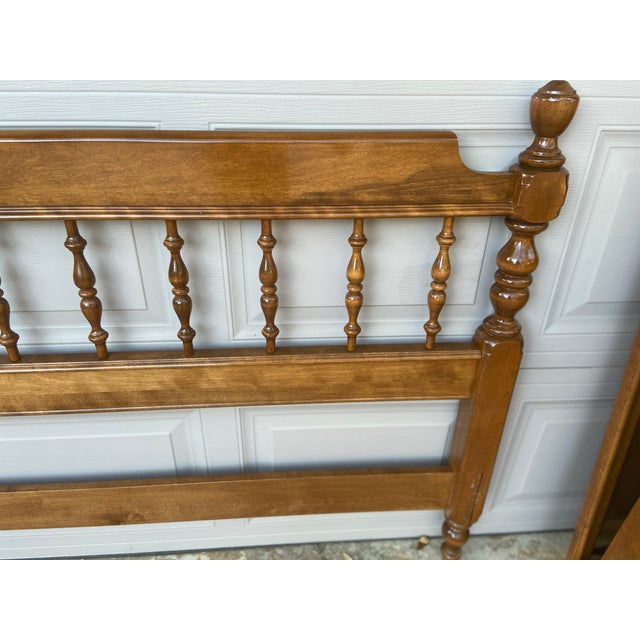 1980s Ethan Allen Heirloom Nutmeg Maple Queen Headboard Chairish