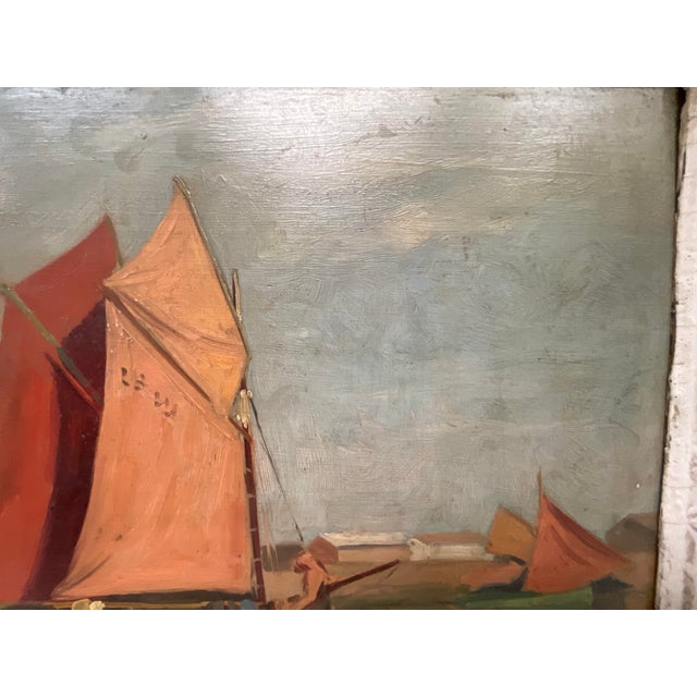 Early 20th Century French Impressionist Harbor Painting / Lucien Lefebvre\-Foine For Sale - Image 10 of 17