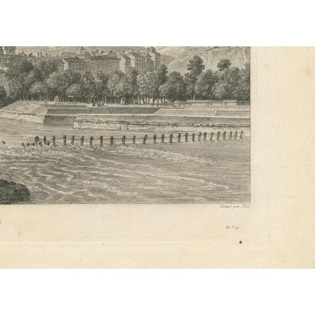 After Le Roy, View of Geneva from the Rhône River, 1780, Print For Sale - Image 3 of 9