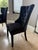 71” Round Vig Dining Table With Lazy Susan Plus 8 Black Velvet Chairs For Sale - Image 4 of 7