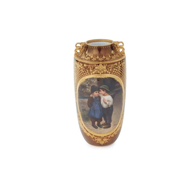 Ceramic 19th Century Royal Vienna Decorative Vase For Sale - Image 7 of 7
